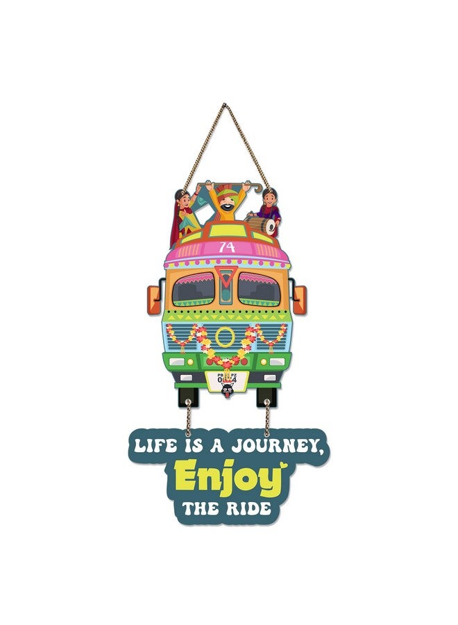 Artvibes Travel Quotes Wood Wall Hanging with Quotes for Home Decor | Office | Gifts | Living Room | Bedroom | Wooden Decorative Item | Modern Decoration | Designer Artworks Hanger (WH_5730N) - Image 1