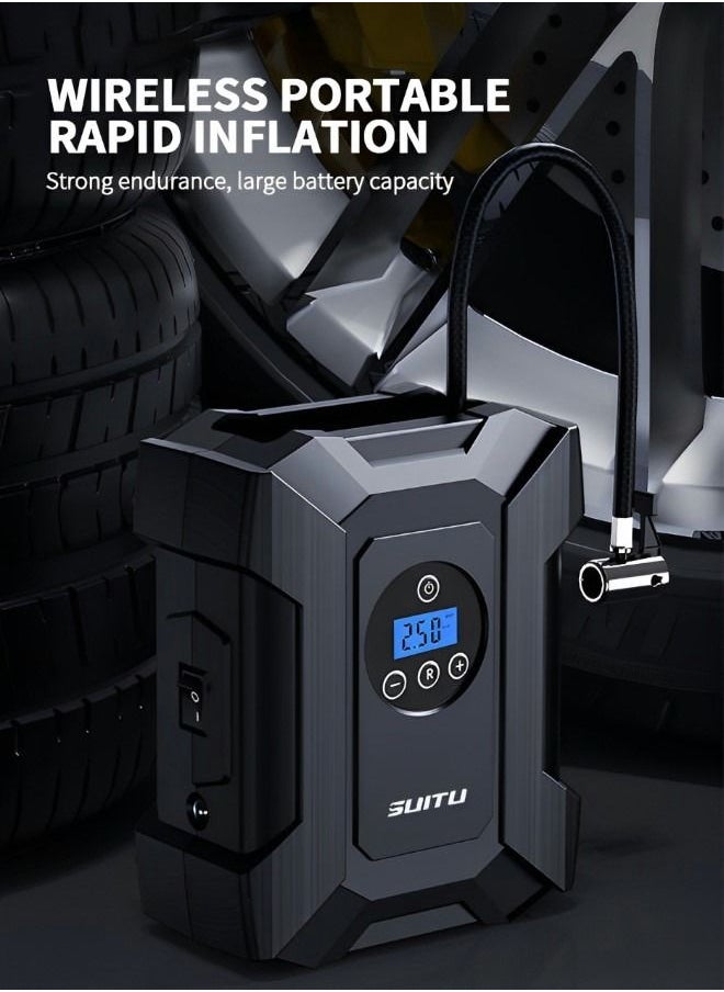 GROIC Air Compressor Tire Inflator,12V DC Car Tire Pump with Digital Pressure Gauge,Portable mini small Air Pump,Bike Pump,Car Accessories  - Image 5