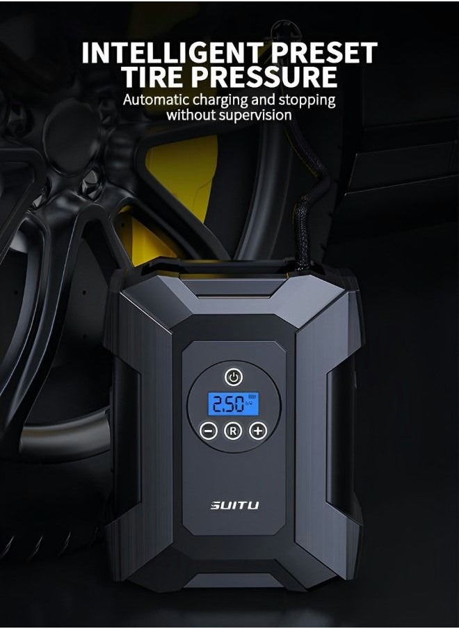 GROIC Air Compressor Tire Inflator,12V DC Car Tire Pump with Digital Pressure Gauge,Portable mini small Air Pump,Bike Pump,Car Accessories  - Image 3