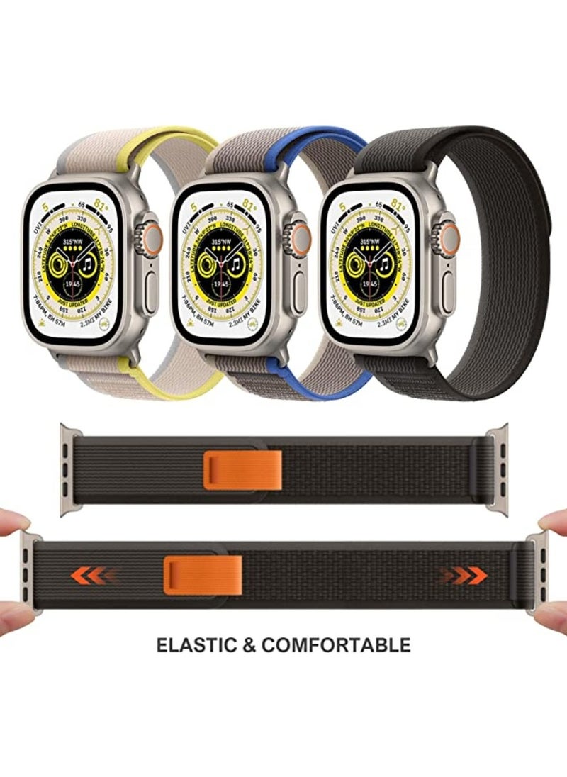 Generic - (Pack of 3) Trail Loop Watch Band for Apple Watch Ultra 1/2 49mm 46mm 45mm 44mm 42mm, Nylon Sport Strap Compatible with iwatch Series 10 9 8 7 6 5 4 3 2 1 SE - Image 1