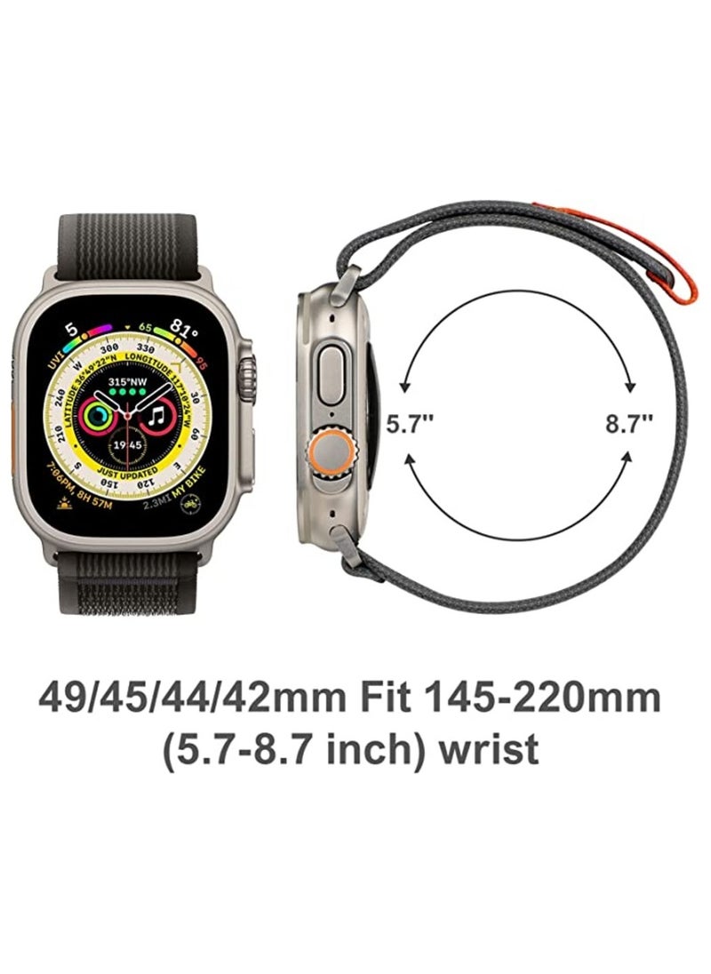 Generic - (Pack of 3) Trail Loop Watch Band for Apple Watch Ultra 1/2 49mm 46mm 45mm 44mm 42mm, Nylon Sport Strap Compatible with iwatch Series 10 9 8 7 6 5 4 3 2 1 SE - Image 1