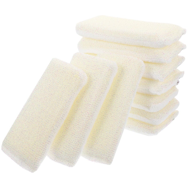Heavy Duty Dishwashing Scrub Sponges Glitter Fiber Large Size 10 Pack Set for Kitchen Pot and Dish Cleaning - Image 2