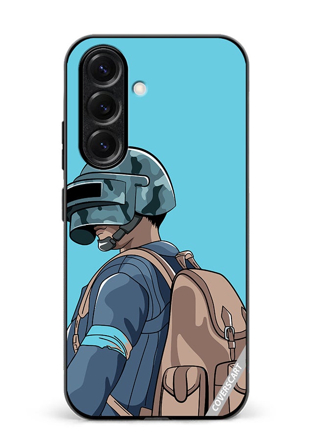VR CREATIVE Protective Case Cover For Samsung Galaxy S25 Plus Helmet And In Military Uniform Design Multicolour