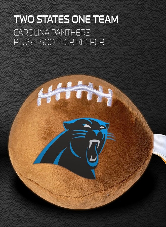 Smilo Carolina Panthers Plush Football Pacifier Holder by Smilo - Officially Licensed NFL Soother Holder - Soft Plush Toy and Dummy Holder - Fits Any Pacifier - Stroller Accessory & Newborn Essential - Image 5