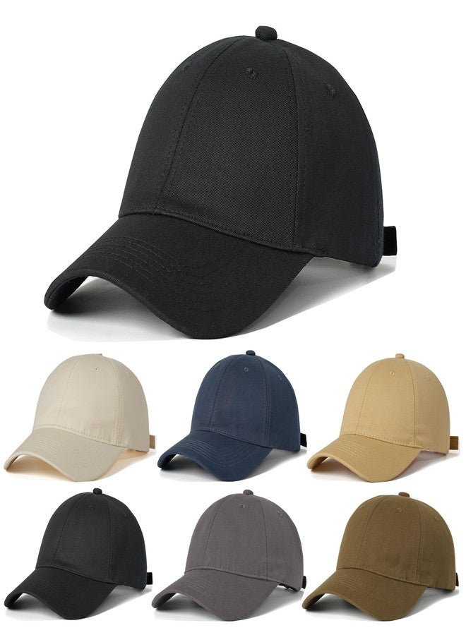 Cmonie 6Pack Unisex Vintage Washed Cotton Baseball Cap Soft Unconstructed Plain Blank Adjustable Size Dad Hat, 6 Pcs-a, One size - Image 1