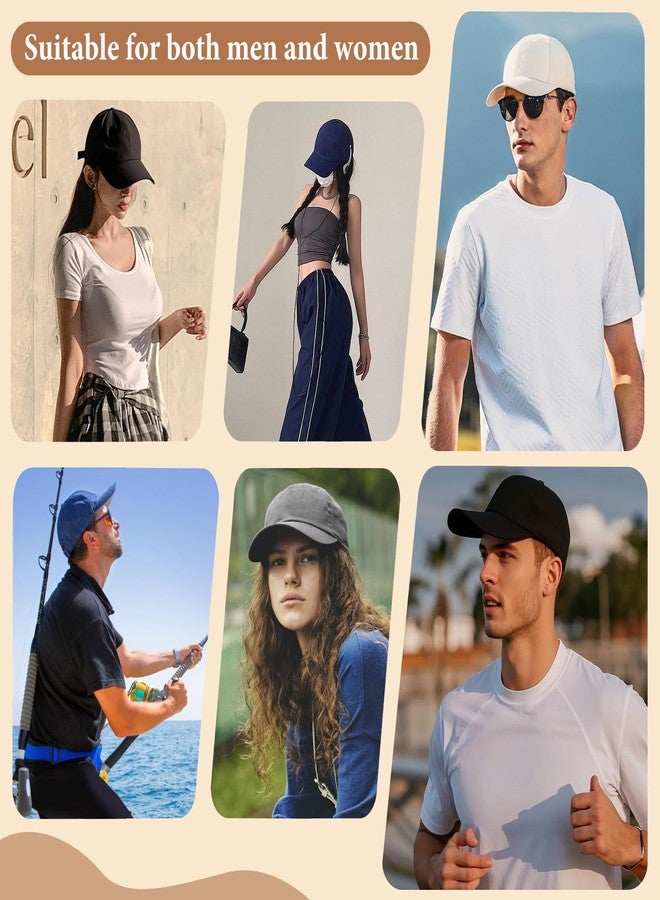 Cmonie 6Pack Unisex Vintage Washed Cotton Baseball Cap Soft Unconstructed Plain Blank Adjustable Size Dad Hat, 6 Pcs-a, One size - Image 5