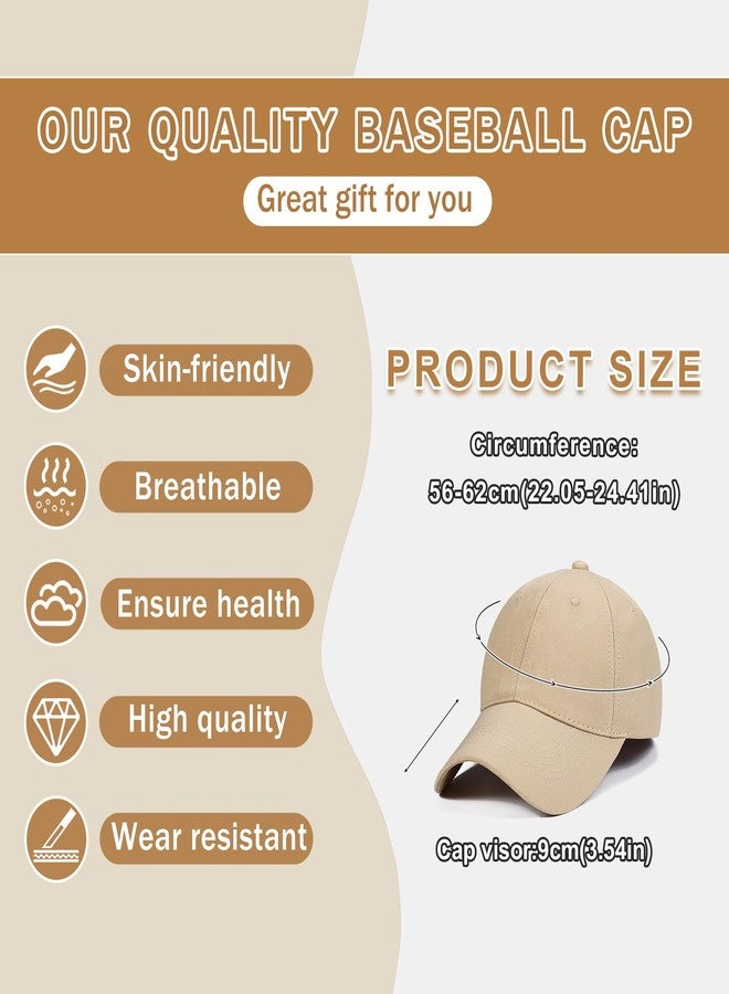 Cmonie 6Pack Unisex Vintage Washed Cotton Baseball Cap Soft Unconstructed Plain Blank Adjustable Size Dad Hat, 6 Pcs-a, One size - Image 3