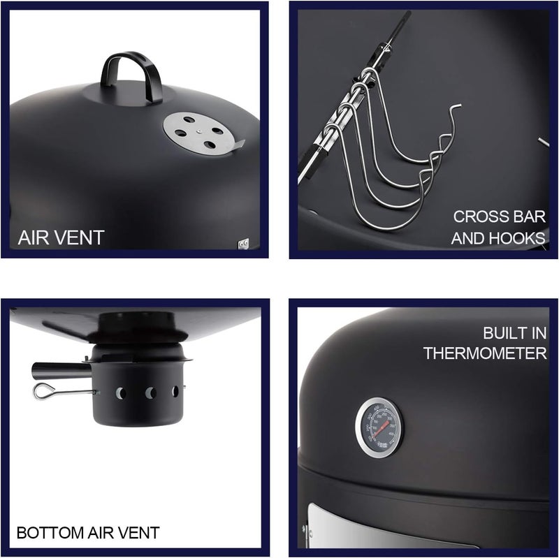 Realcook شواية مدخن فحم ريلكوك 20 بوصة - Image 4