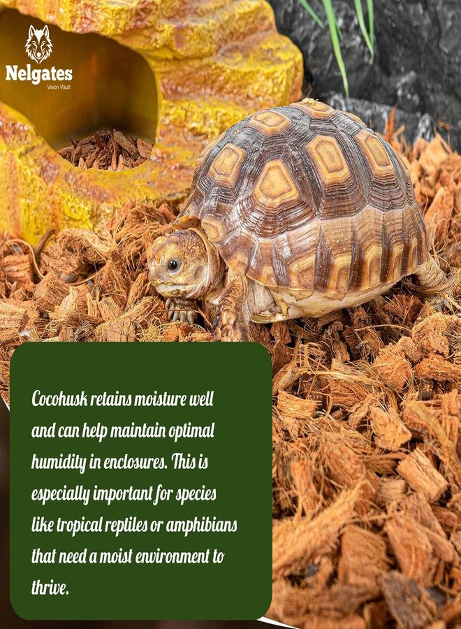Nelgates Coconut Husk for Reptiles Bedding 650g Coco Coir Chips Terrarium Substrate for Ball Python Frog Snake Turtles,Gecko Hermit Crab Tortoise - Image 5
