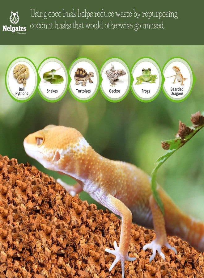 Nelgates Coconut Husk for Reptiles Bedding 650g Coco Coir Chips Terrarium Substrate for Ball Python Frog Snake Turtles,Gecko Hermit Crab Tortoise - Image 3