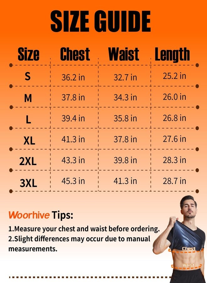 Woorhive Sauna Shirt for Men,Heat-Trapping Short-Sleeve Sweat Suit, Compression T-Shirt,Body Shaper Vest for Gym Exercise - Image 5