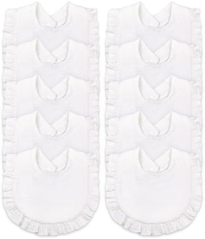 DOSMINE 8 Pack Muslin Baby Bandana Bibs, Multi-Use Scarf Bibs, Super Soft & Absorbent Drooling Bibs - Image 3