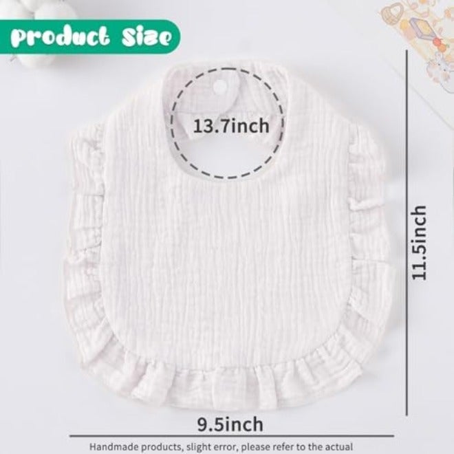 DOSMINE 8 Pack Muslin Baby Bandana Bibs, Multi-Use Scarf Bibs, Super Soft & Absorbent Drooling Bibs - Image 5