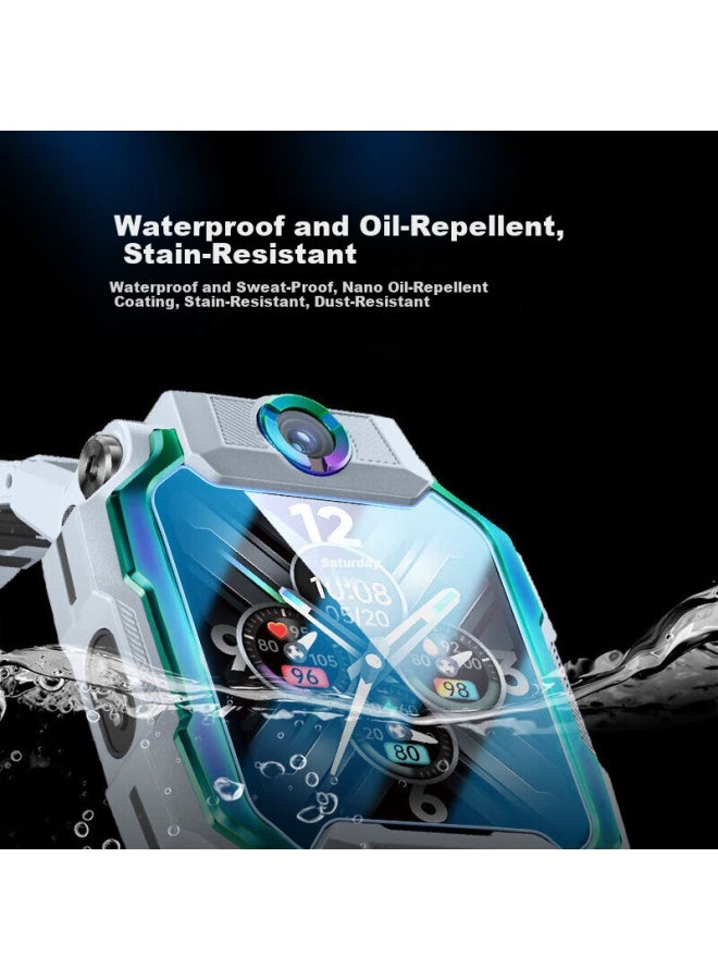 Kmaxai [2 Pieces Premium] Tempered Glass Screen Protector For Xiaotianc Z9 Children'S Smartwatch, Z9 Youth Edition / Aerospace Screen Protector, Hd Anti-Scratch Anti-Blue Light Fingerprint Protective Film - Image 3
