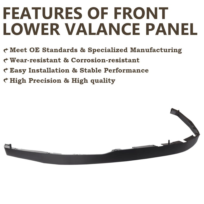 KAMDKI 2.15 Inches Front Bumper Lower Valance Panel Deflector Air Dam Fit for 2023 2024 2025 Ford F250 F350 Super Duty Tremor Model Only Matte Black Car Bumper Assembly PC3Z17626CA - Image 2