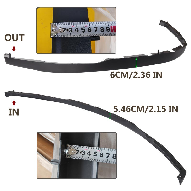 KAMDKI 2.15 Inches Front Bumper Lower Valance Panel Deflector Air Dam Fit for 2023 2024 2025 Ford F250 F350 Super Duty Tremor Model Only Matte Black Car Bumper Assembly PC3Z17626CA - Image 3