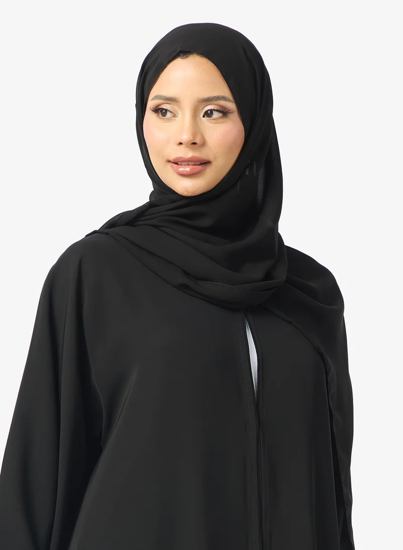 hayas closet  Embroidered Flared Sleeve Abaya for Women | Best Price UAE