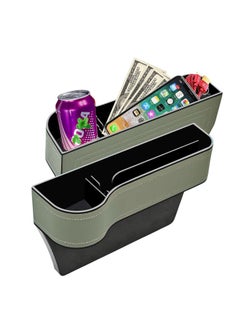 MOTRK MOTRK Cup Holder, Car Seat Gap Organizer, Car Interior Accessories, Car Cup Holder, Seat Organizer and Storage Box for Keys, Wallet, Pen, Cards (2 Pack) (gray) 