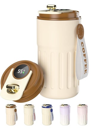 Insulated Thermal Mug Coffee Mug with Temperature Display, LED Portable Coffee Cup for Temperature Display, Travel Coffee Cups Large Capacity 460ml, Stainless Steel, multicolors - pzsku/ZCE653F537430C8DD1FBFZ/45/1744249683/18d44e79-a851-4e79-8877-e3d1ad0da986