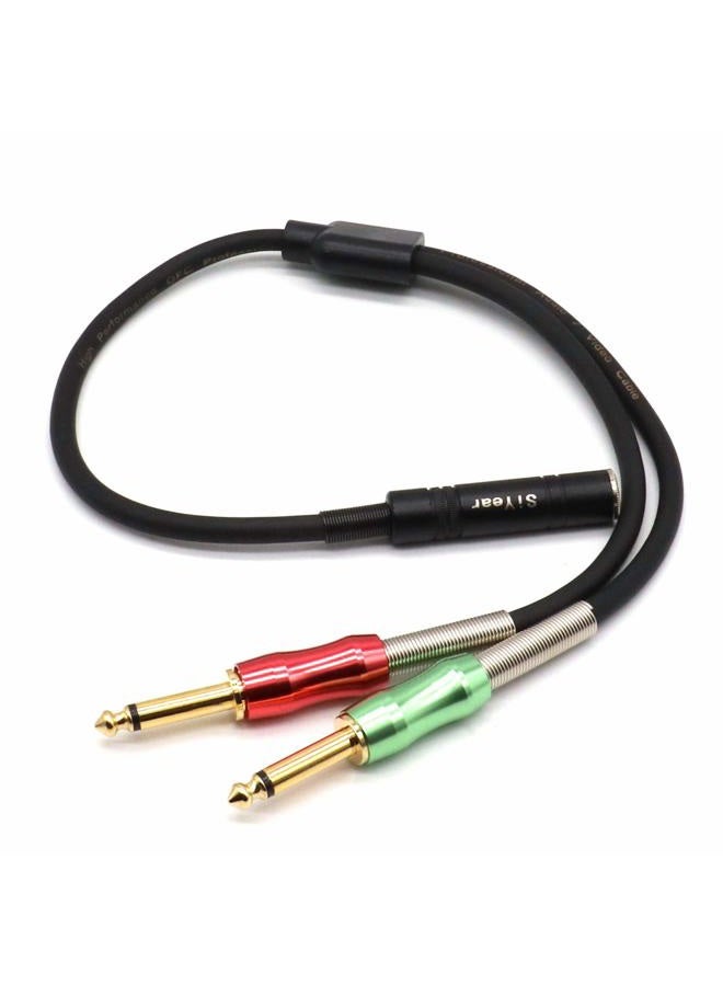 SiYear 1/4" Stereo to Dual 1/4" Mono Insert Cable, 6.35mm (Quarter inch Female TRS to Dual 1/4 Inch Male Y Splitter Breakout Cable Patch Cord (50CM) - Image 4