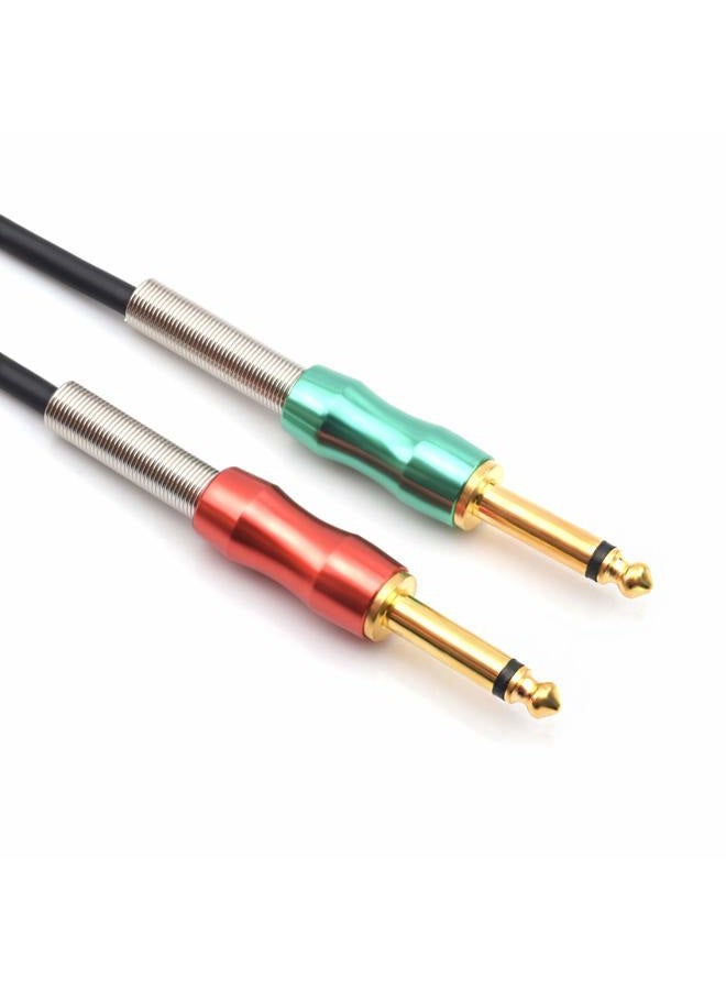 SiYear 1/4" Stereo to Dual 1/4" Mono Insert Cable, 6.35mm (Quarter inch Female TRS to Dual 1/4 Inch Male Y Splitter Breakout Cable Patch Cord (50CM) - Image 3