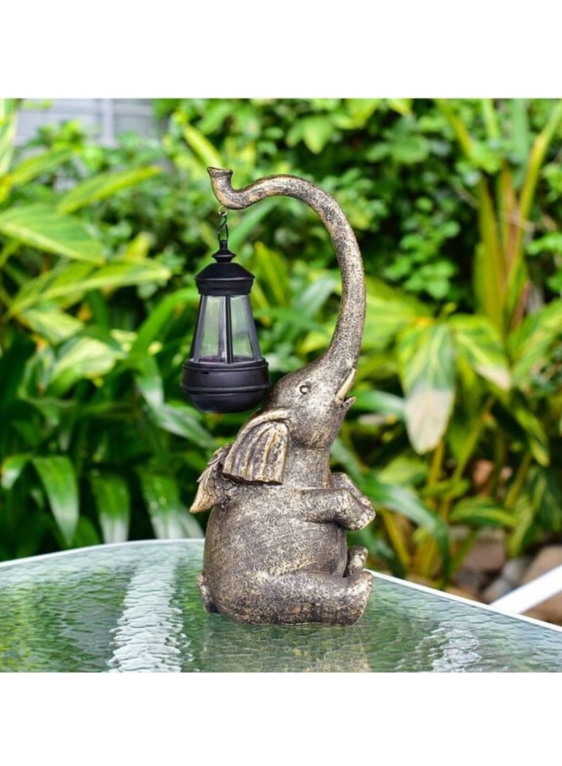 BAIG Garden Solar Powered Lights Outdoor Waterproof LED Decorative Lights Retro Elephant Patio Landscape Lamp Garden Lawn Home Decor - Image 2