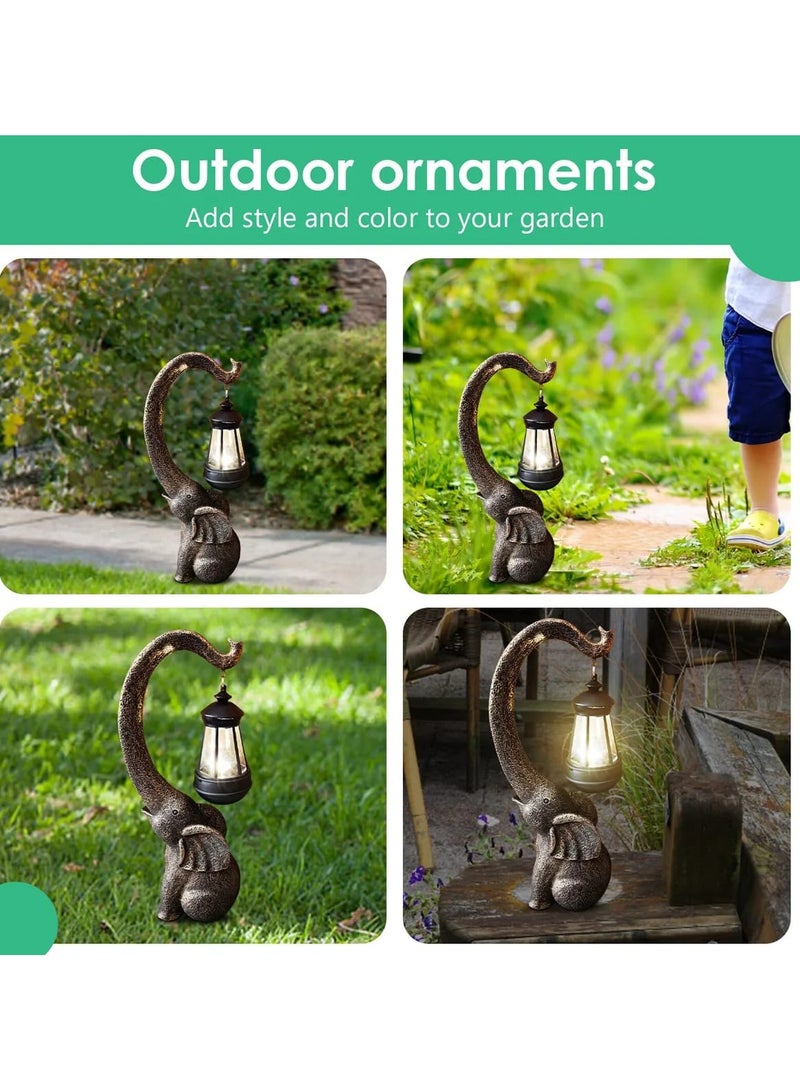BAIG Garden Solar Powered Lights Outdoor Waterproof LED Decorative Lights Retro Elephant Patio Landscape Lamp Garden Lawn Home Decor - Image 3