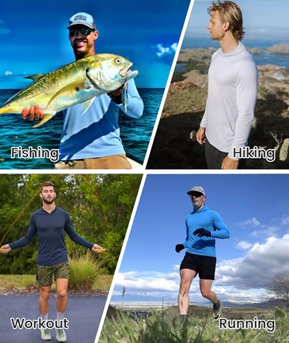 ZITY Fishing T Shirts for Men UV Sun Protection UPF 50 Long Sleeve Tee T-Shirt Swimming T-Shirts Rash Guard Mens Shirts Pack - Image 2