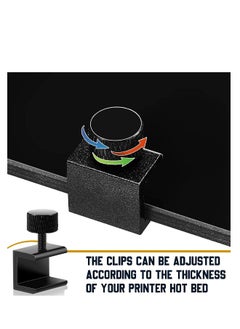 Generic 3D Printer Glass Bed Clips Clamps Adjustable Fixed Clips Compatible with Ender 3/3 Pro/V2, Ender 5/CR-10, CR-20 Pro, CR-10S, Aluminum Alloy 3D Printer Accessories 3D Printer Heat Bed Clips 8PCS  - Image 5