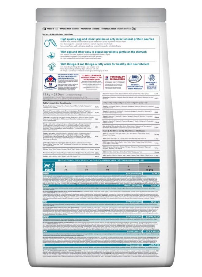Hills Hill’s Science Plan Hypoallergenic Adult Cat Food No Grain Egg & Insect Protein (1.5kg)  - Image 2