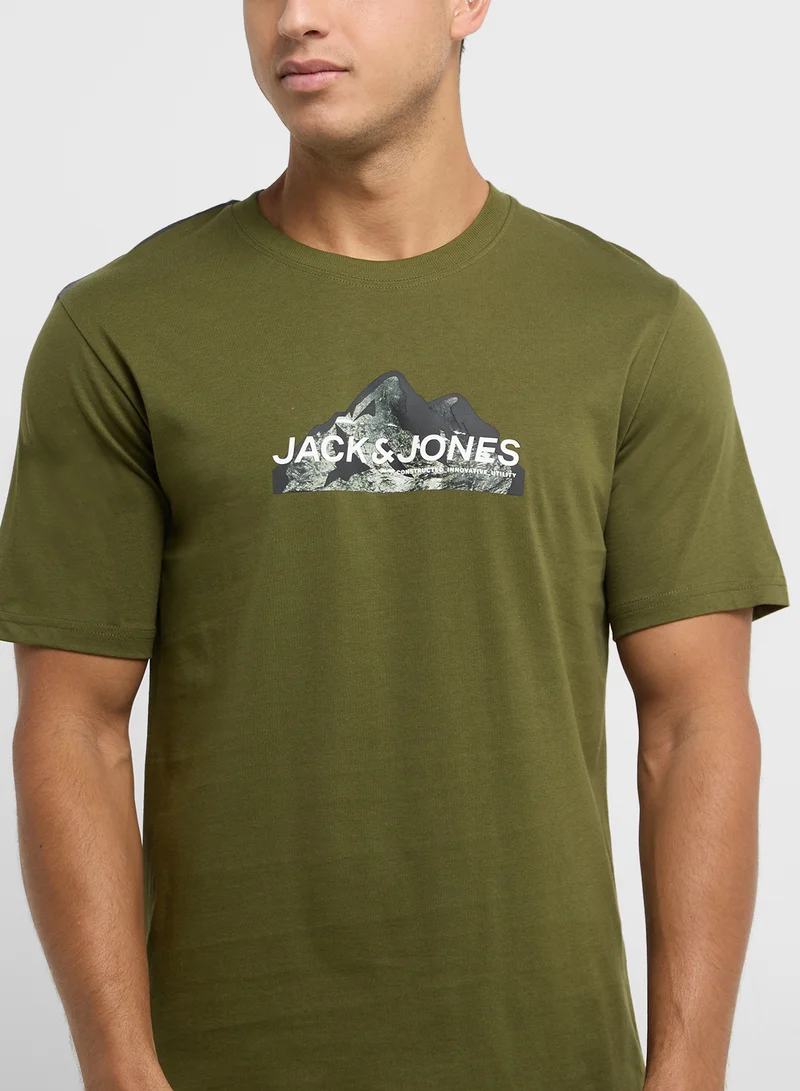 JACK & JONES Jcomountain Graphic Short Sleeve T-Shirt