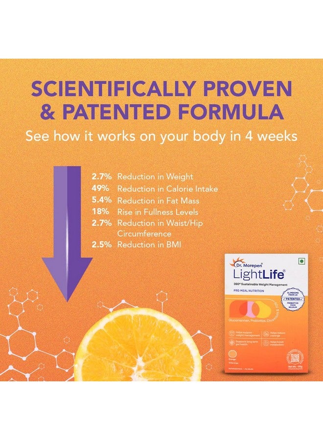 Dr. Morepen مزيج التغذية قبل الوجبة من د. موريبين لايت لايف | يتحكم في الشهية ويقلل الرغبات | للرجال والنساء | 60 كيس | نكهة - برتقال - Image 4