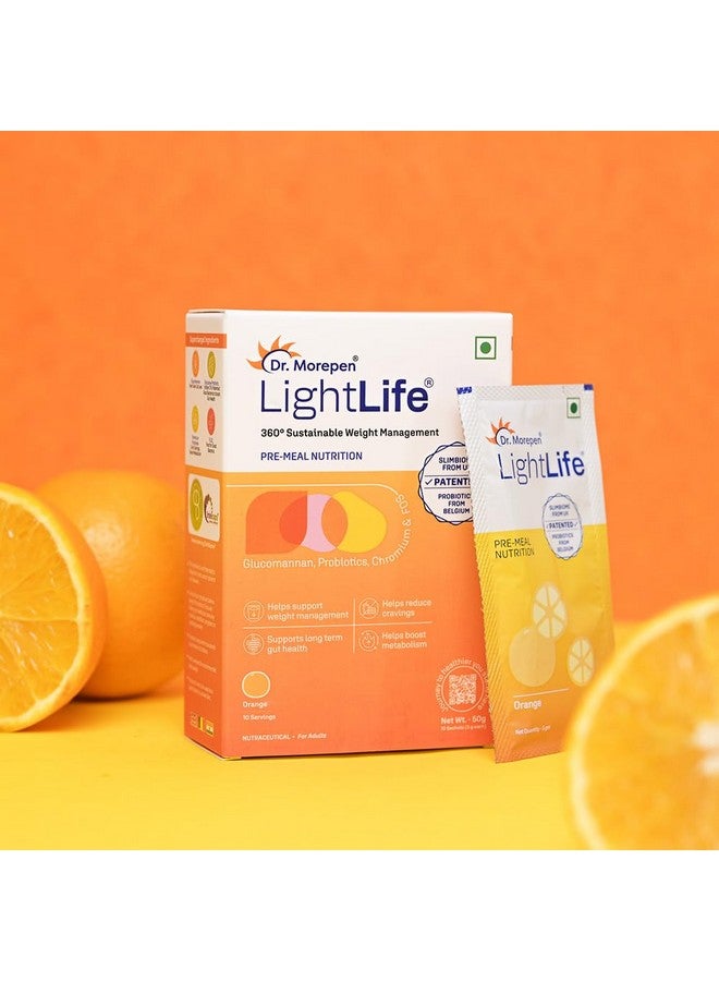 Dr. Morepen مزيج التغذية قبل الوجبة من د. موريبين لايت لايف | يتحكم في الشهية ويقلل الرغبات | للرجال والنساء | 60 كيس | نكهة - برتقال - Image 2