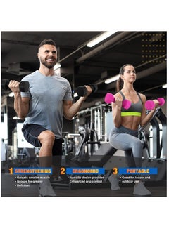 Maston Compatible with Set of 2 Neoprene Dumbbell 1-15 LB Anti-Slip Anti-roll Hex Shape(Grey-4kg)  - Image 4