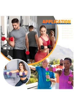 Maston Compatible with Set of 2 Neoprene Dumbbell 1-15 LB Anti-Slip Anti-roll Hex Shape(Grey-4kg)  - Image 5