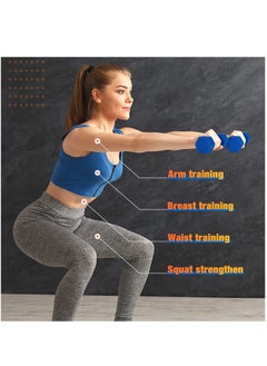 Maston Compatible with Set of 2 Neoprene Dumbbell 1-15 LB Anti-Slip Anti-roll Hex Shape(Grey-4kg)  - Image 3