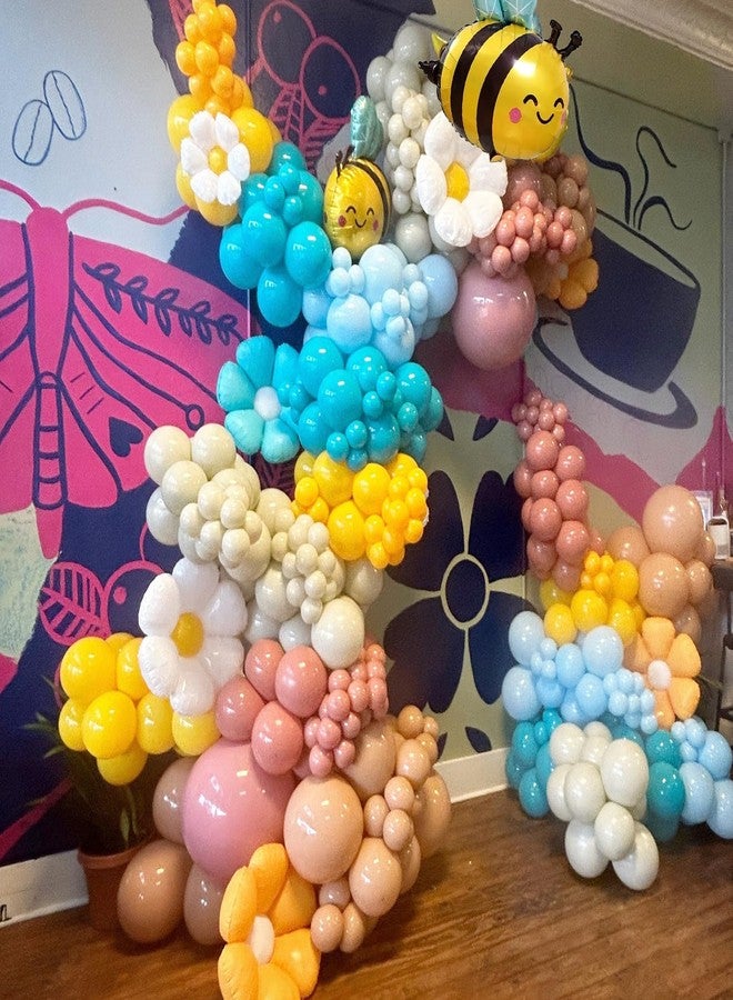 KHC-KHF Bee-Balloon Daisy-Flower-Balloons 6PCS 31 Inch Bee Balloon Honeybee Theme Birthday Party Decorations Supplies Summer Spring Parties Bear Baby Shower - Image 2