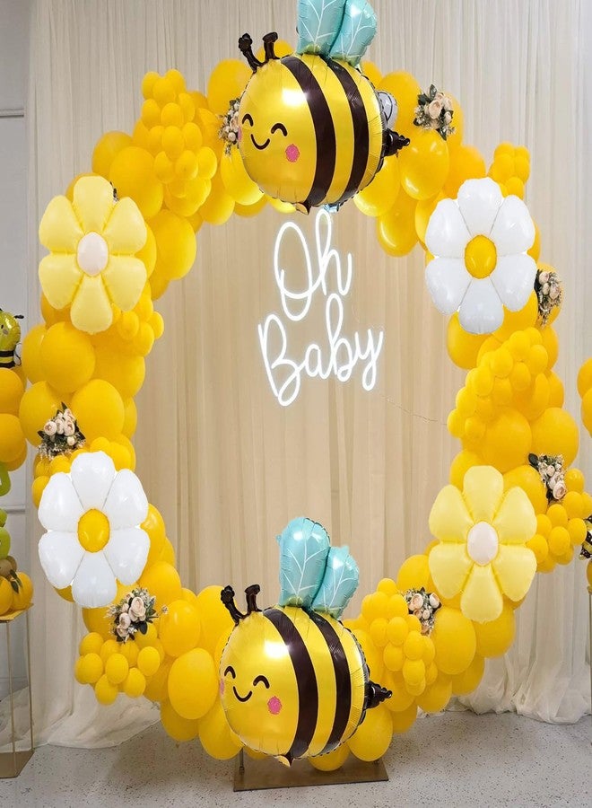 KHC-KHF Bee-Balloon Daisy-Flower-Balloons 6PCS 31 Inch Bee Balloon Honeybee Theme Birthday Party Decorations Supplies Summer Spring Parties Bear Baby Shower - Image 4