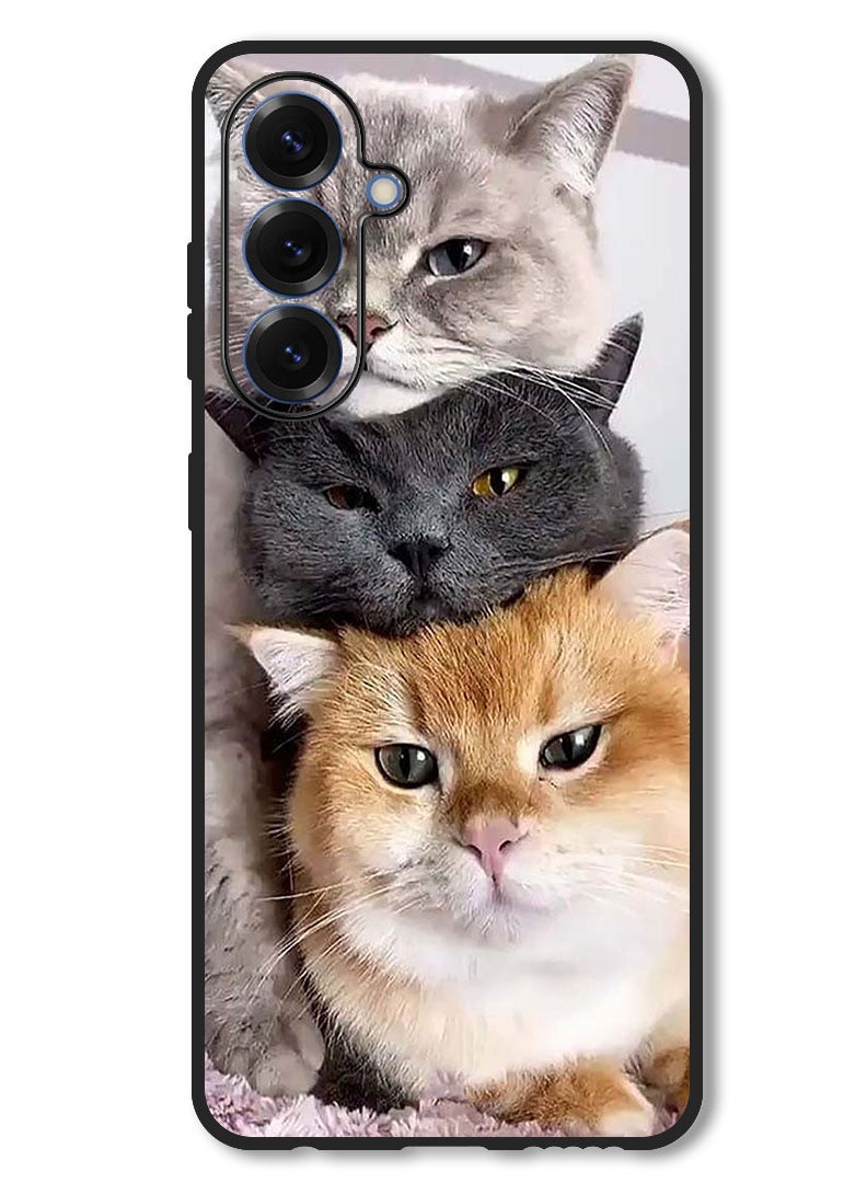 Theodor Case Compatible with Samsung Galaxy A56 Protection Shockproof Bumper Cover Cats - Image 1
