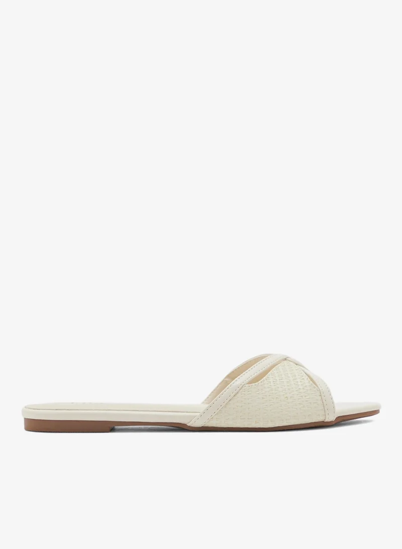 ELLA Strappy Weave Detail Flat Sandal