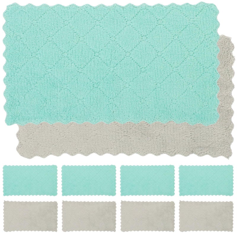 Reusable Absorbent Kitchen Dish Towels Multi Color 16x27cm Thickened Cleaning Cloths - Image 2