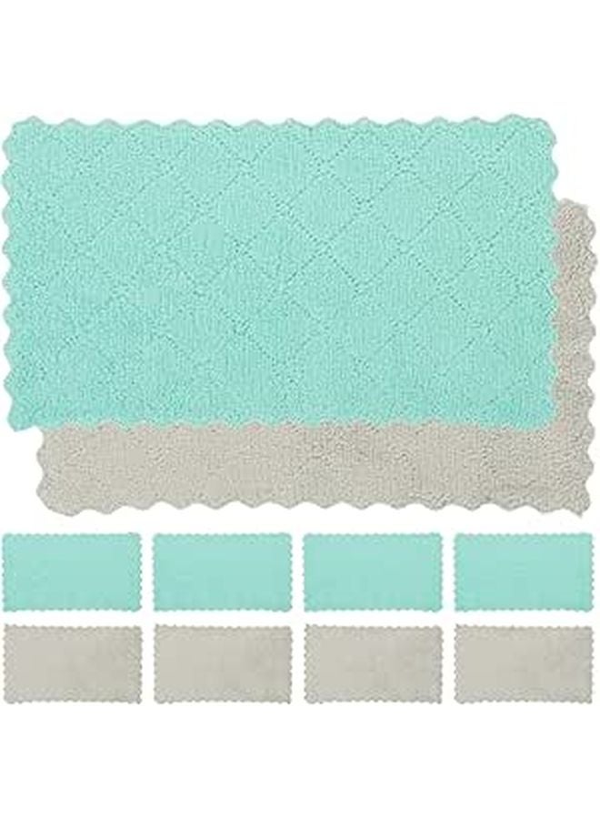Reusable Absorbent Kitchen Dish Towels Multi Color 16x27cm Thickened Cleaning Cloths - Image 1