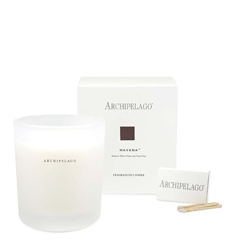 Archipelago Botanicals Scented Candle, Havana, Hand-Poured Premium Wax Blend, Candle for The Home, Lead-Free Cotton Wicks, Glass Candle Jar with Gift Box, Burns Approx. 60 Hours, 10 Oz. - Image 1