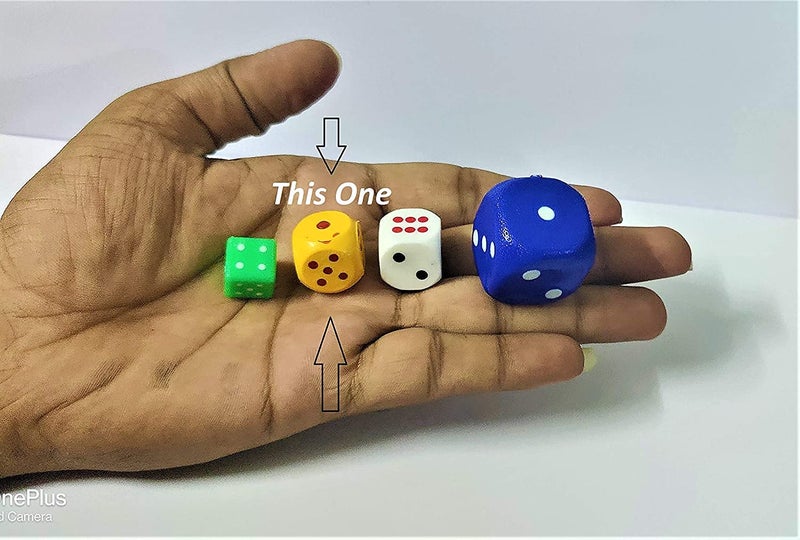 SSKR Six Sided 17mm Size Multi Color Dice or Die for Playing Ludo Board Games and Poker Chip Set Games - Pack of 6 Pieces - Image 3
