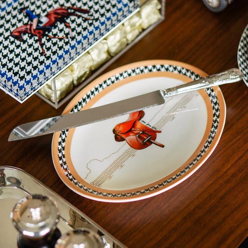 VITELLI DESIGN STUDIO Equestrian Camel 24 cm Porcelain Boat Plate - Image 2
