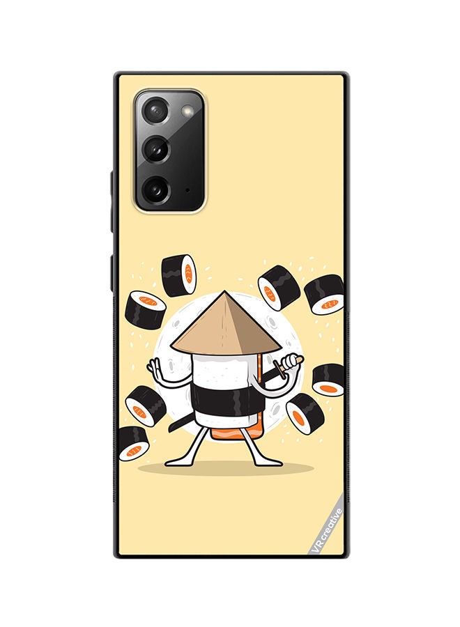 VR CREATIVE Protective Case Cover For Samsung Galaxy Note20 5G Samurai Sushi Design Multicolour - Image 1