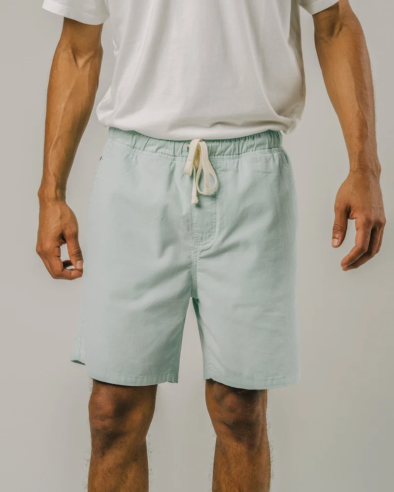 Brava Fabrics Corduroy Shorts Acqua 100% Organic Cotton