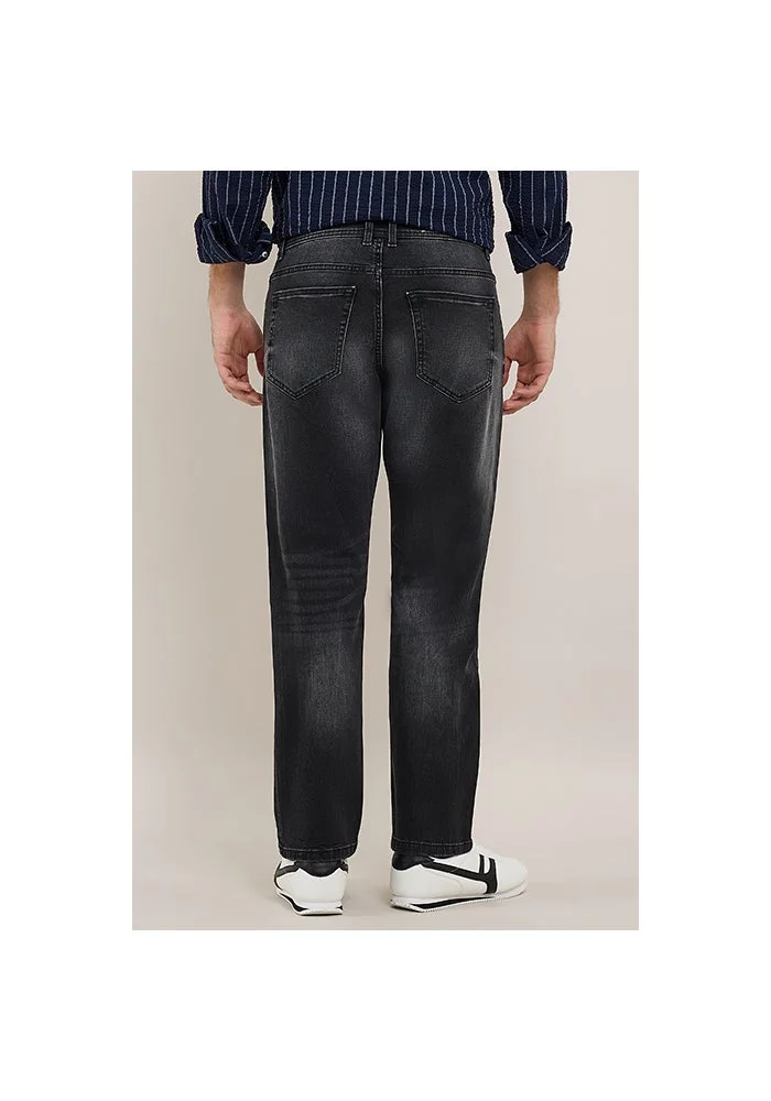 R&b  Faded Straight Fit Jeans with Button Closure for Men | Best Price UAE