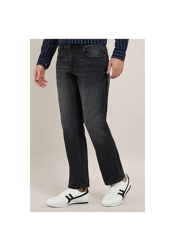 R&b  Faded Straight Fit Jeans with Button Closure for Men | Best Price UAE