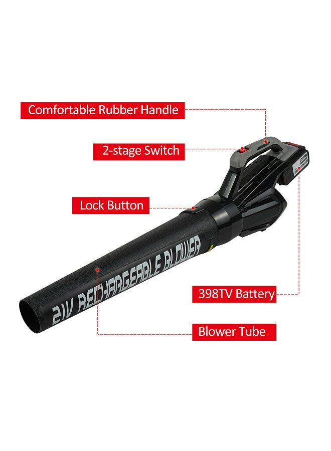 Generic Lithium Battery Strong Storm Blower Deciduous Blower Dust Blower Leaf Blowers for Patio, Yard, Sidewalk,Small Leaf Blower, with Speed Control Switch  - Image 4